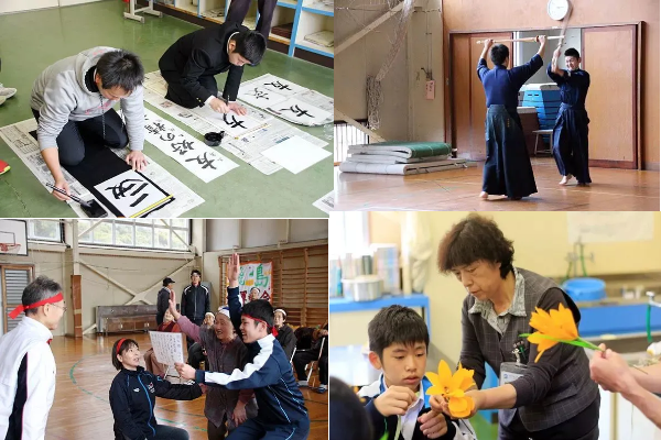 Một số nội dung học của học sinh Shibuya Arata cùng các giáo viên trường trung học Tobishima